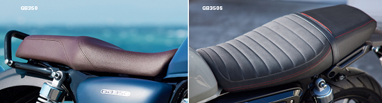 GB350とGB350Sのシートの違いを比較