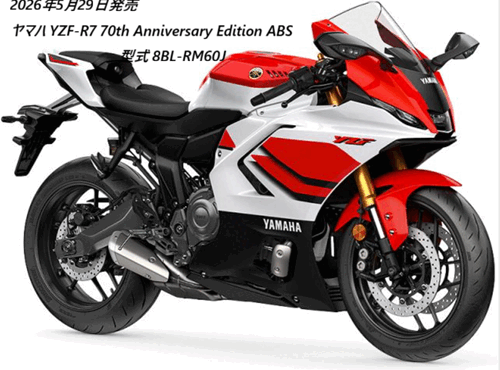 �uYZF-R7 ABS�v�ƁuYZF-R7 70th Anniversary Edition ABS�v�̈Ⴂ���r