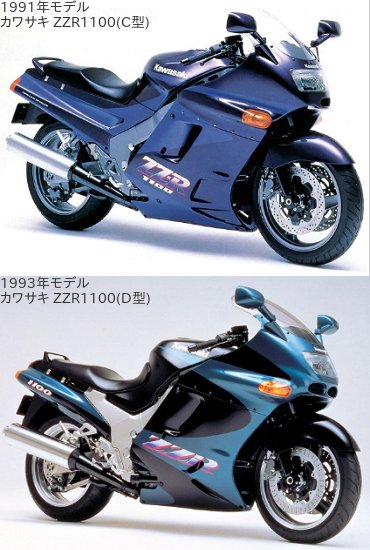 ZZR1100のC型とD型の違い