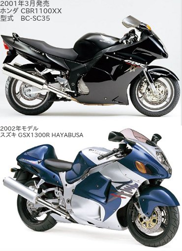 Cbr1100xxと隼 Gsx1300rハヤブサ の違いを比較